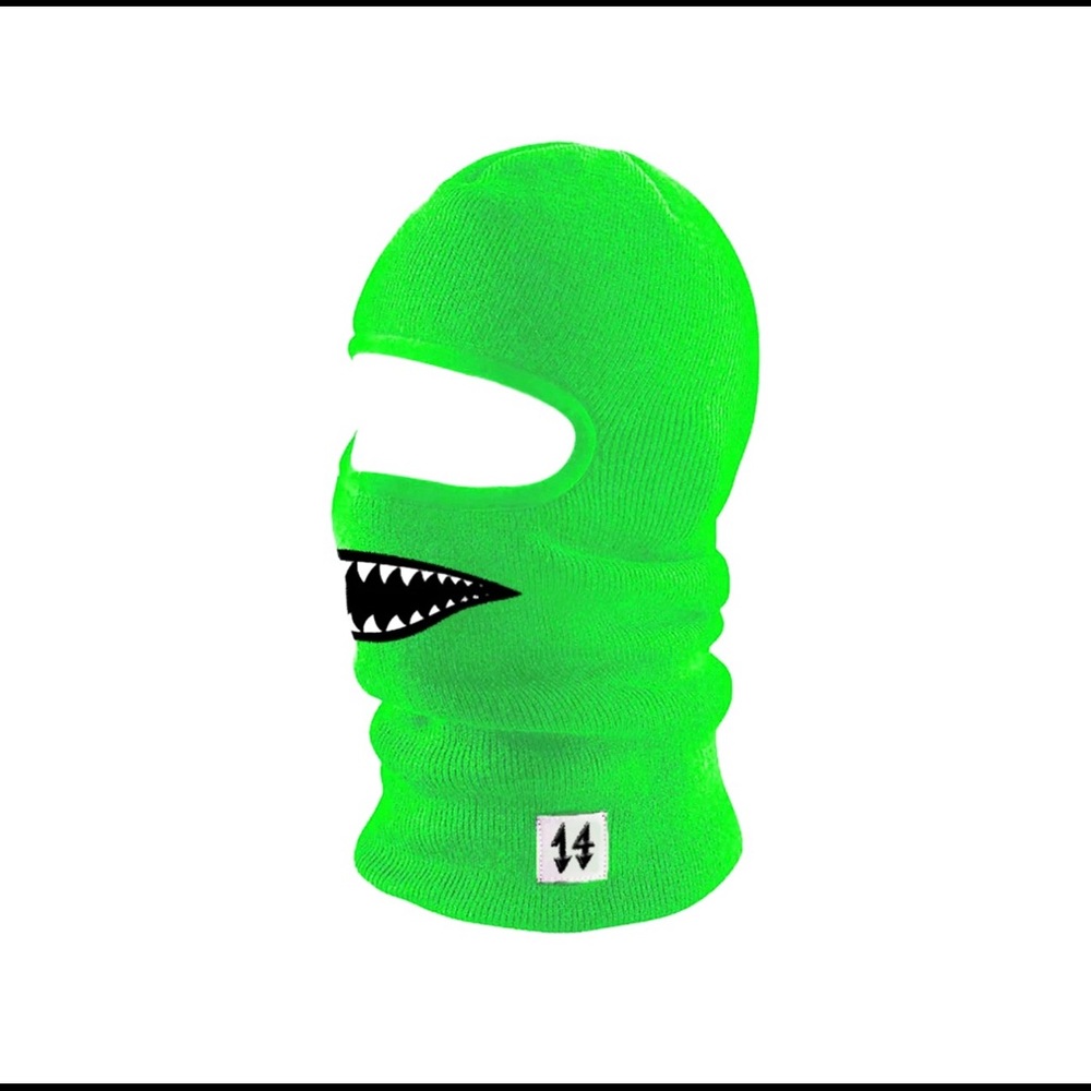 Trippie Redd Neon Shark Ski Mask Green